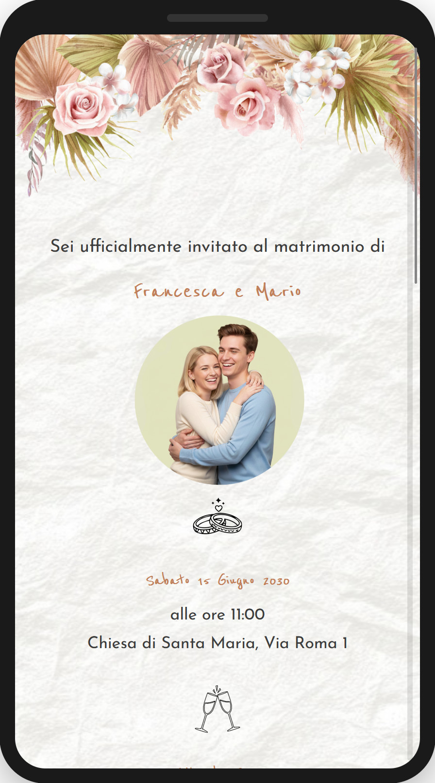 preview-23-boho-chic-foto Preview partecipazione di matrimonio digitale fai da te, template boho chic